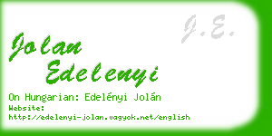jolan edelenyi business card
